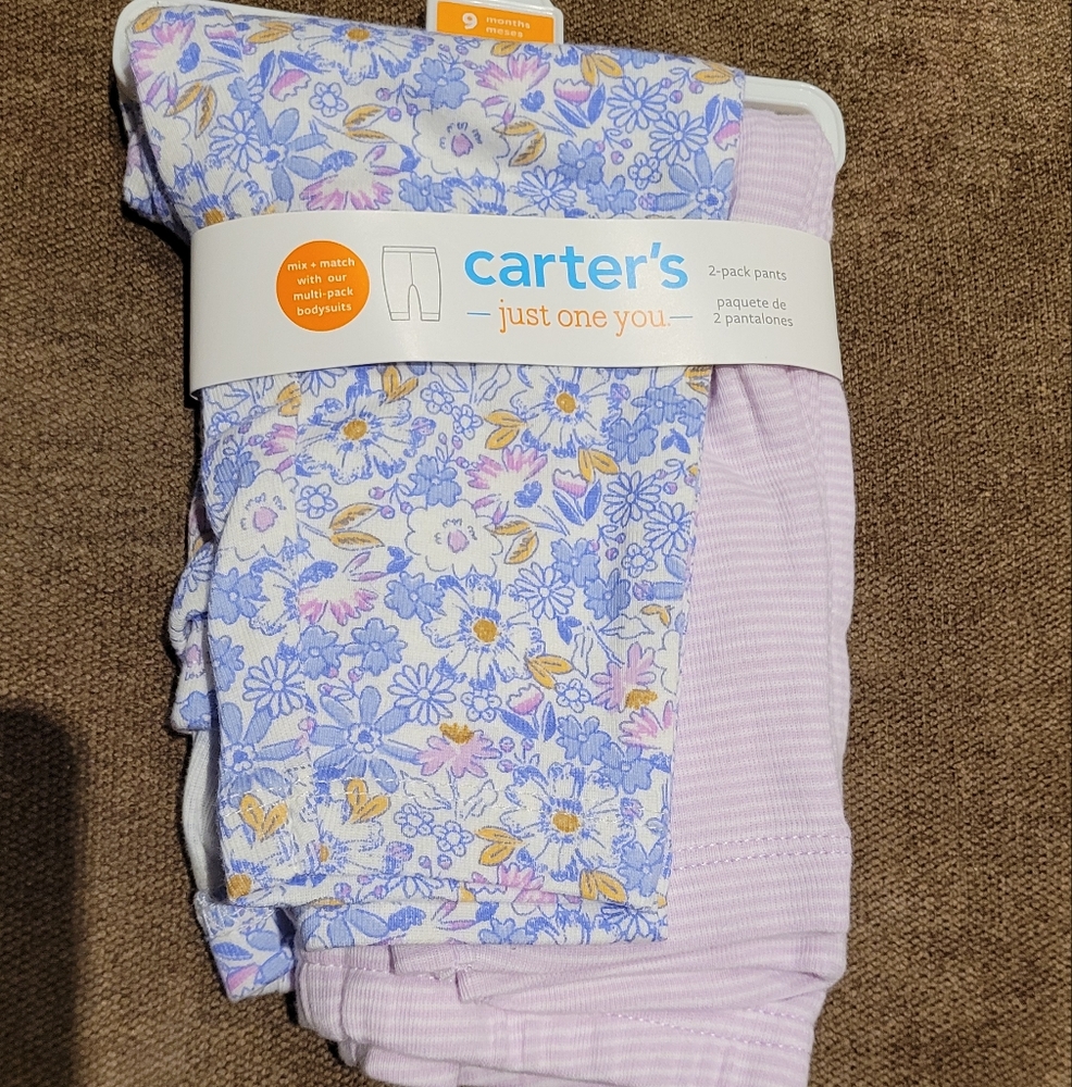 Carters leggings & onesies bundle
